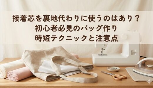 接着芯を裏地代わりに使うのはあり？初心者必見のバッグ作り時短テクニックと注意点