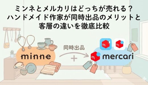 ミンネとメルカリはどっちが売れる？ハンドメイド作家が同時出品のメリットと客層の違いを徹底比較