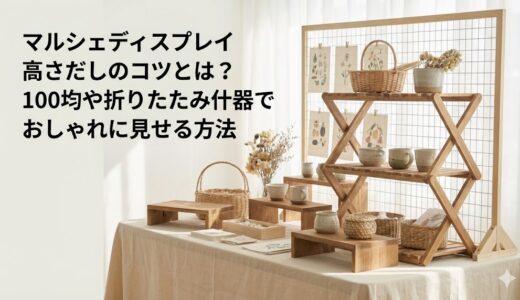 マルシェディスプレイ高さだしのコツとは？100均や折りたたみ什器でおしゃれに見せる方法